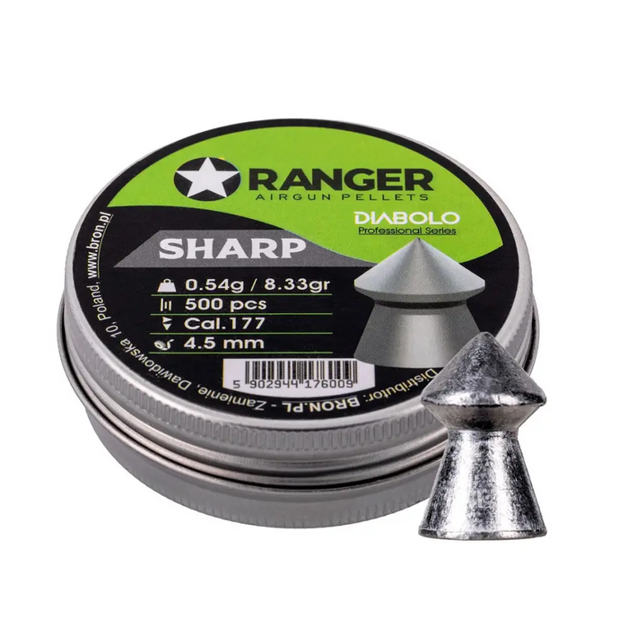 4.5 mm RANGER Diabolo Professional Sharp Point 500 pellets - Air gun pelletsSTZ-SDW<<<ShootingSTZ<<<ActionPL