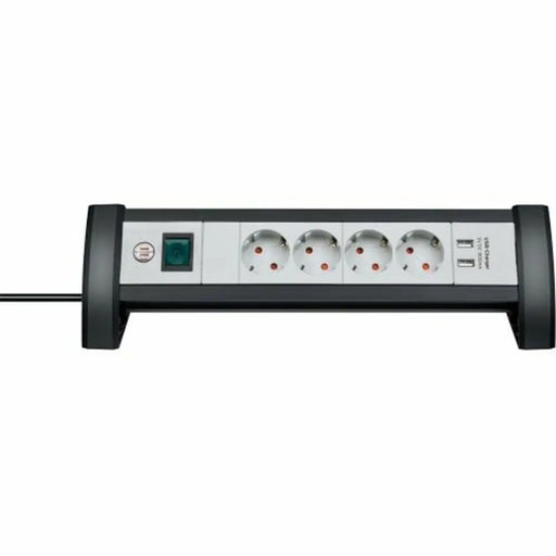 4-socket plugboard with power switch Brennenstuhl Premium-Office-Line 3600 W Black USB x 2 (1,8 m) - Електроника