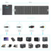 400W Choetech SC017 Solar Charger - Black - Cell phone USB charger<<<HurtelXML
