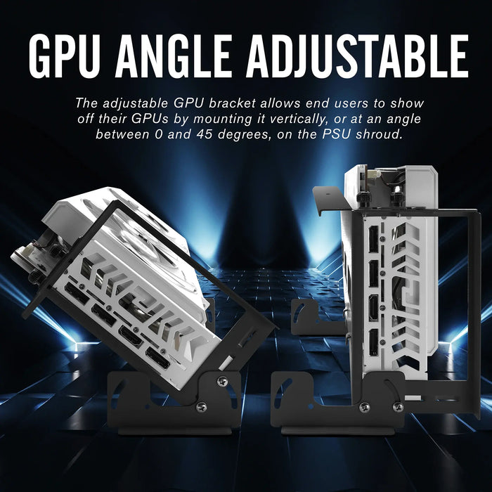 45° GPU Vertical Mounting Bracket EZDIY-FAB PCIe 4.0 Riser Cable - Black - Входно-изходни контролери<<<Компютърни