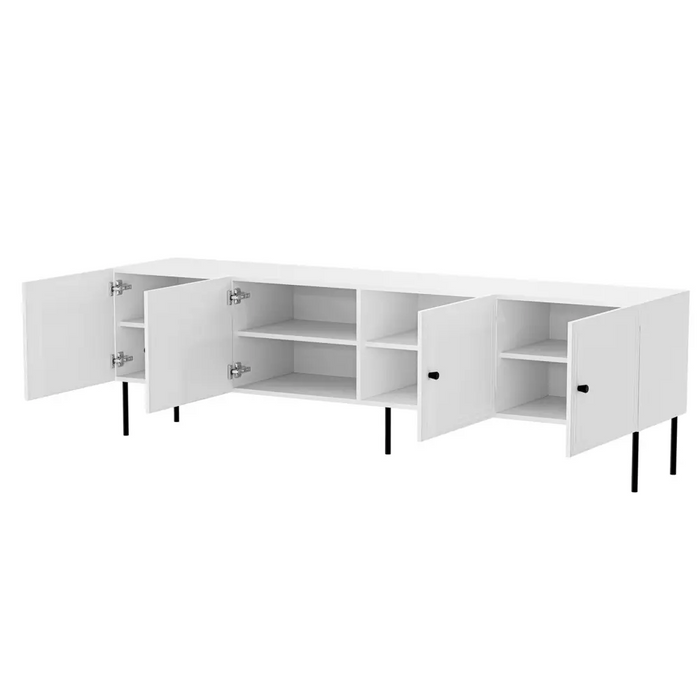 4D RTV cabinet PALAZZO BIS 201x40x60 white matt - TV cabinets made of furniture boardSTV-ZPM<<<TV cabinetsSTV<<<ActionPL