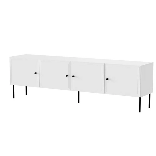 4D RTV cabinet PALAZZO BIS 201x40x60 white matt - TV cabinets made of furniture boardSTV-ZPM<<<TV cabinetsSTV<<<ActionPL