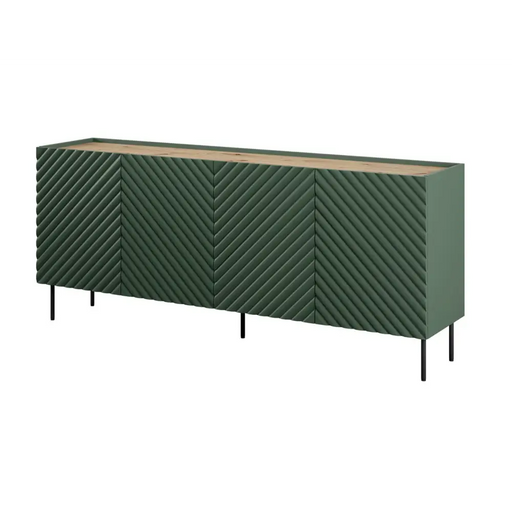 4D2SZ ONDA chest of drawers 200x45xH85 green - Chests of drawers made of furniture boardKOY-ZPM<<<ChestsKOY<<<ActionPL
