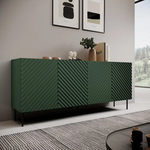 4D2SZ ONDA chest of drawers 200x45xH85 green - Chests of drawers made of furniture boardKOY-ZPM<<<ChestsKOY<<<ActionPL