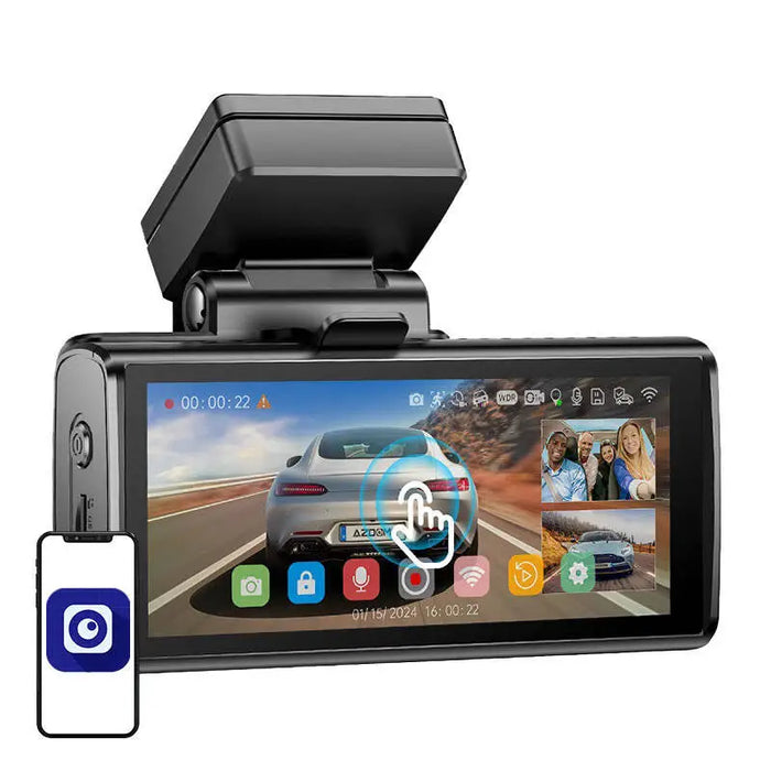 4K front camera 1080p rear camera and 1080p internal camera Azdome M580 5GHz WiFi GPS G-Sensor + 64GB memory card