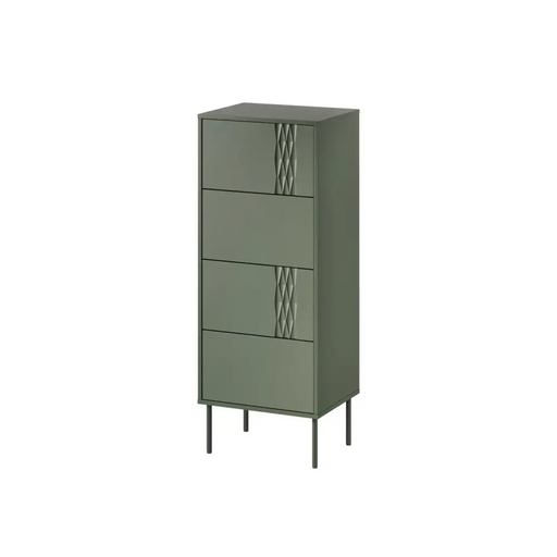4S TRESSE chest of drawers 50x40x125 matte green - Chests of drawers made of furniture