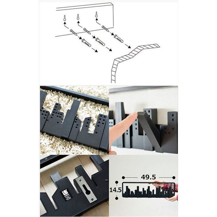 5-HOOK WALL HANGER SKYLYNE BLACK UMBRA - Продукти за съхранение и организация на дрехи<<<Домашни