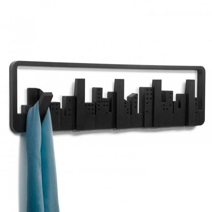 5-HOOK WALL HANGER SKYLYNE BLACK UMBRA - Продукти за съхранение и организация на дрехи<<<Домашни