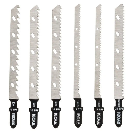6 PCS RYOBI RAK6JSBW JIG SAW BLADES SET - Ножове за прободни триони<<<Консумативи за електроинструменти<<<Инструменти и
