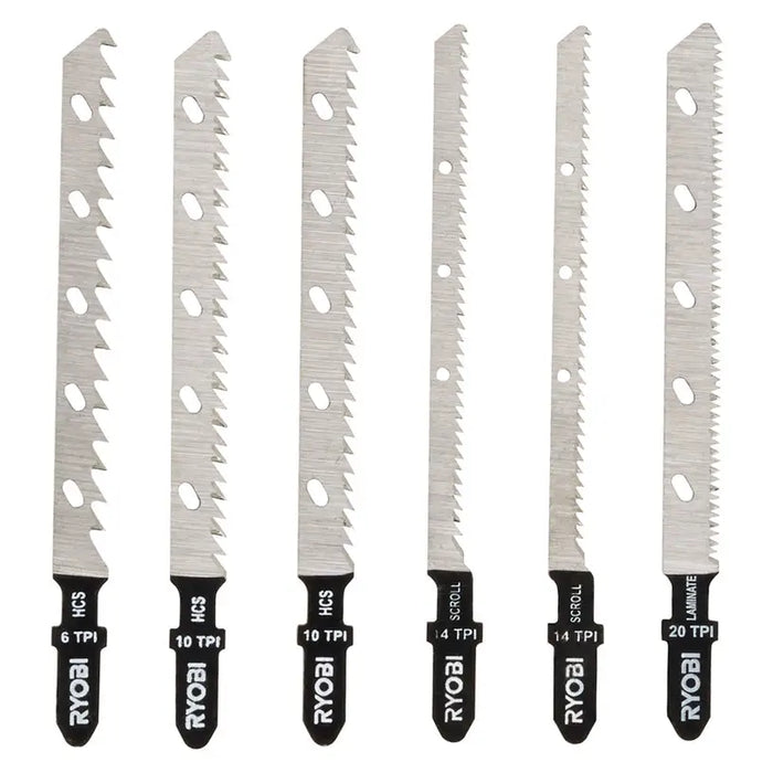 6 PCS RYOBI RAK6JSBW JIG SAW BLADES SET - Ножове за прободни триони<<<Консумативи за електроинструменти<<<Инструменти и