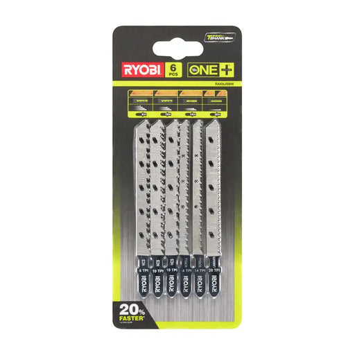 6 PCS RYOBI RAK6JSBW JIG SAW BLADES SET - Ножове за прободни триони<<<Консумативи за електроинструменти<<<Инструменти и