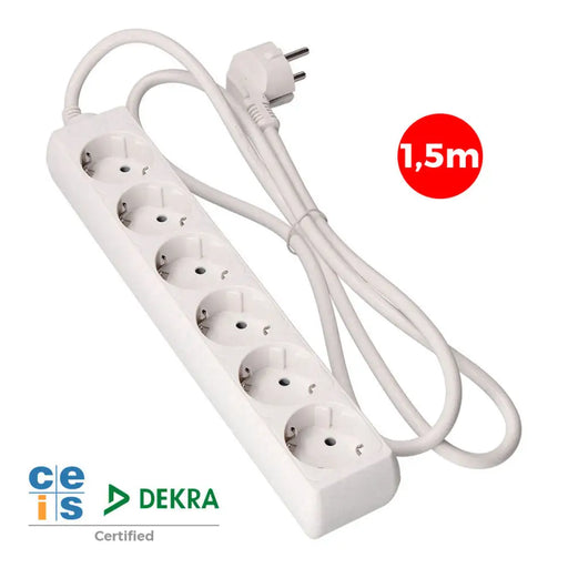 6-socket plugboard without power switch EDM 41006 Schuko (1,5 m) - Електроника Периферни и резервни части<<<Компютри|