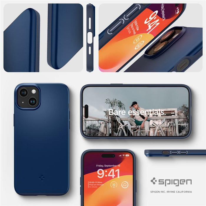 Spigen Thin Fit iPhone 15 Plus Case - Blue - Cell phone cases and covers<<<HurtelXML