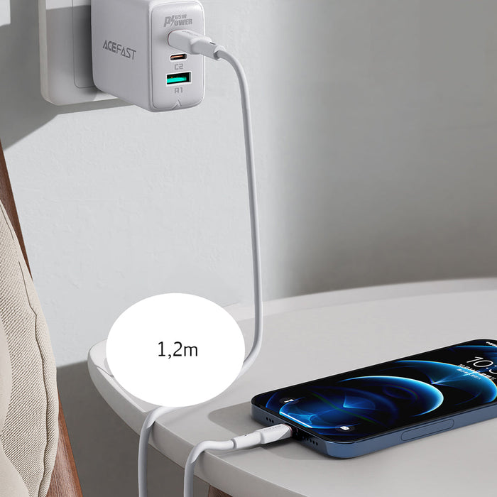 Acefast cable MFI USB Type C - Lightning 1.2m 30W 3A black (C2-01 black) - Cell phone cables<<<HurtelXML