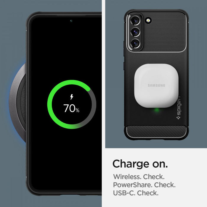 Spigen Rugged Armor Case for Samsung Galaxy S22 - Matte Black - Cell phone cases and covers<<<HurtelXML