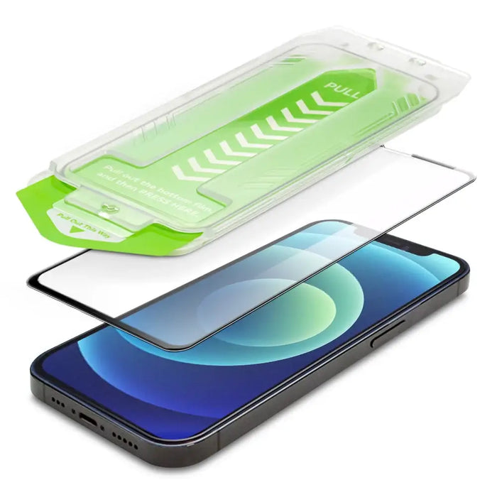 9H tempered glass with mounting frame for iPhone 13 Pro Max Wozinsky Premium Glass - black - Cell phone tempered