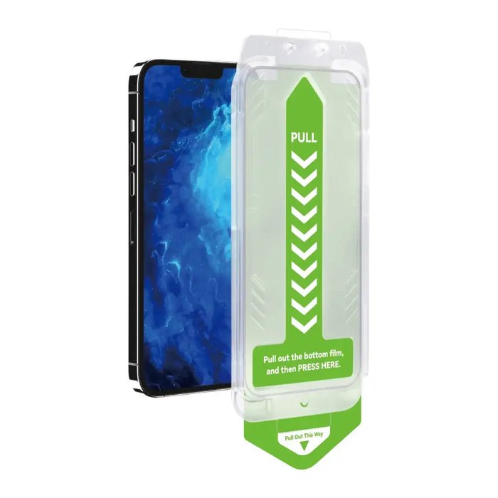 9H tempered glass with mounting frame for iPhone 15 Wozinsky Premium Glass - black - Cell phone tempered