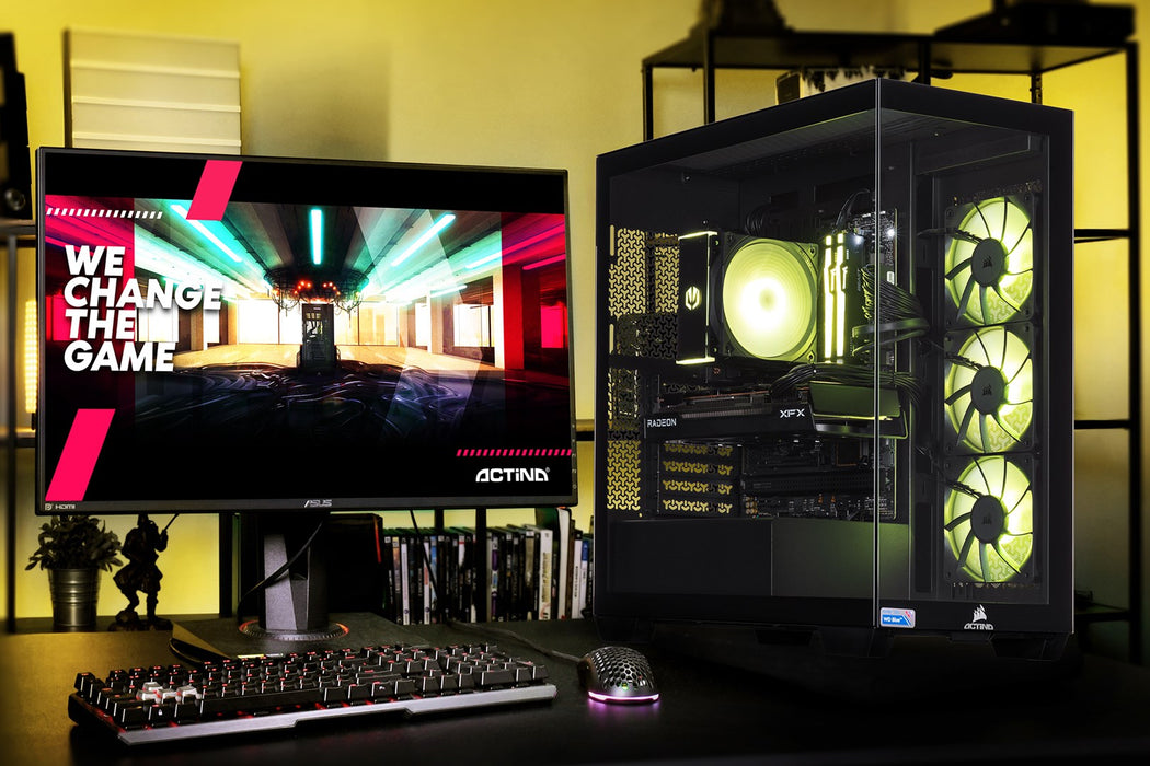 Actina 5901443413806 PC AMD Ryzen™ 7 8700F 32 GB DDR5-SDRAM 1 TB SSD AMD Radeon RX 7700 XT Midi Tower Black