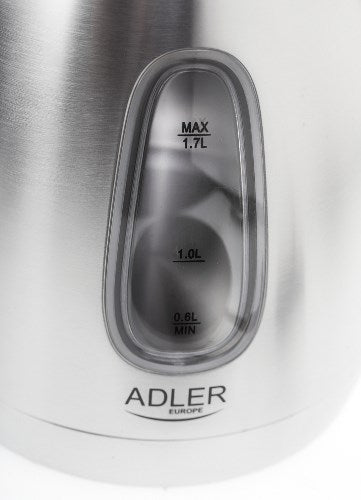 Adler AD 1223 electric kettle 1.7 L Black,Stainless steel 2200 W