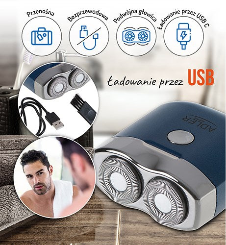 Adler AD 2937 men's shaver Rotation shaver Blue