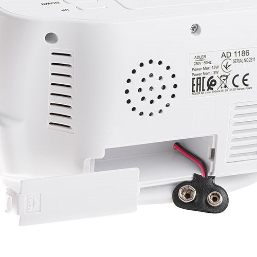 Alarm clock ADLER AD 1186 white