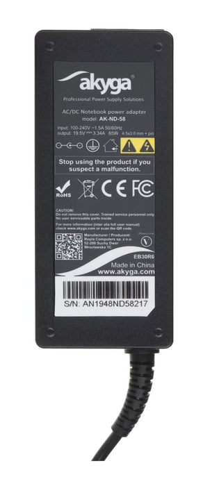 Akyga AK-ND-58 mobile device charger Indoor Black