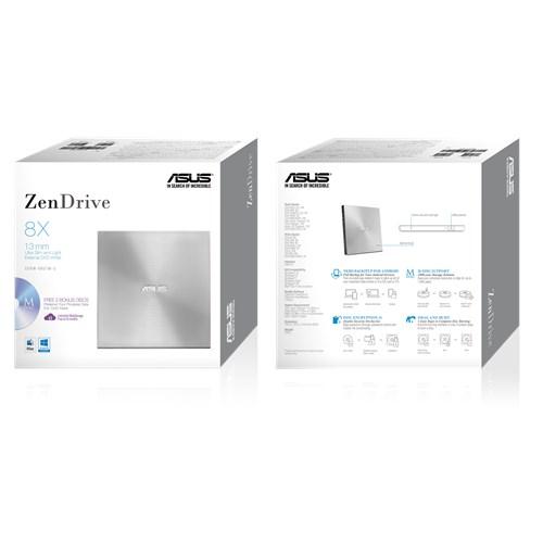 External USB DVD recorder ASUS ZenDrive U7M Ultra-slim, USB 2.0, Grey