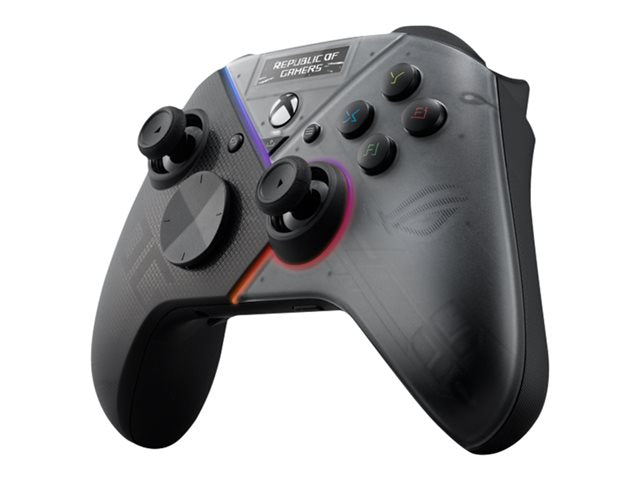 Asus ROG Raikiri Pro OLED display, tri-mode connectivity, remappable buttons&triggers, 4 rear buttons, step&linear triggers, adjustable joystick sensitivity, 3.5mm jack with ESS DAC, for PC and Xbox
