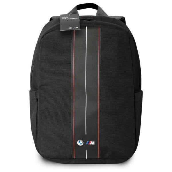BMW Backpack BMBP15COMPVSKR 16" Black Nylon Red Stripe