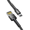 Baseus Cafule Double-sided USB Lightning Cable 1.5A 2m (Gray+Black)
