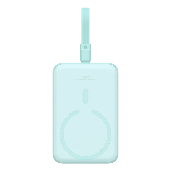 Baseus Magnetic Mini MagSafe 10000mAh 20W powerbank with built-in Lightning cable - blue + Baseus Simple Series USB-C - USB-C 60W 0.3m cable