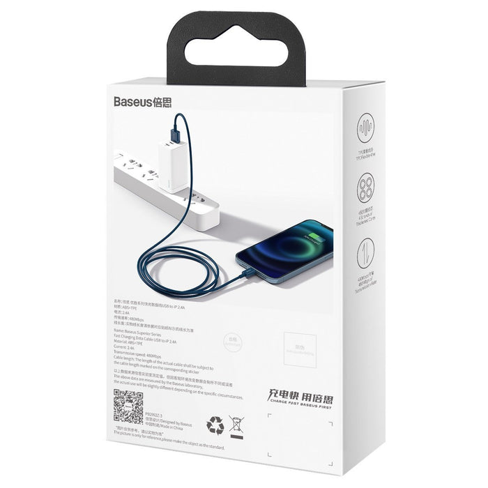 Baseus Superior Series Cable USB to iP 2.4A 2m (blue)