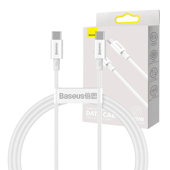 Baseus Superior Series Cable USB-C to USB-C, 100W, 1m (white)