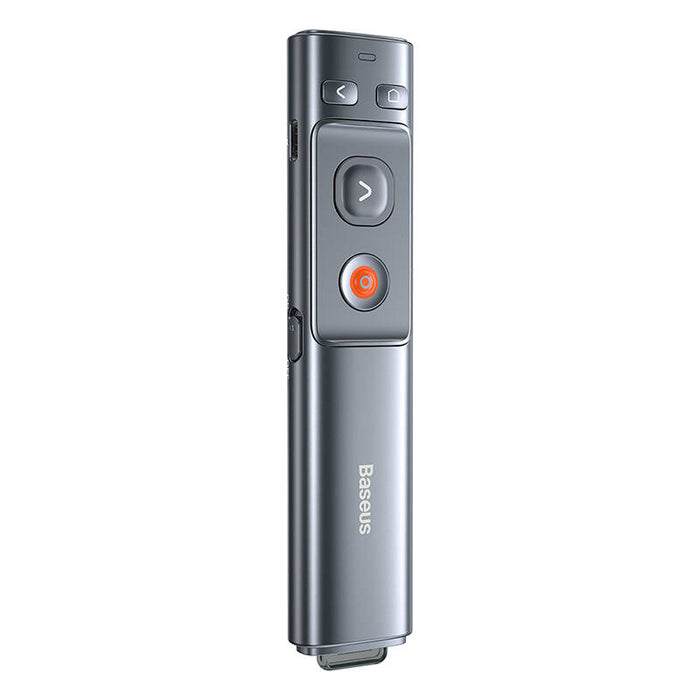 Baseus Orange Dot Multifunctionale remote control for presentation, with a laser pointer - gray