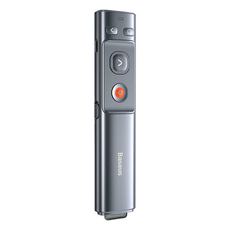 Baseus Orange Dot Multifunctionale remote control for presentation, with a laser pointer - gray
