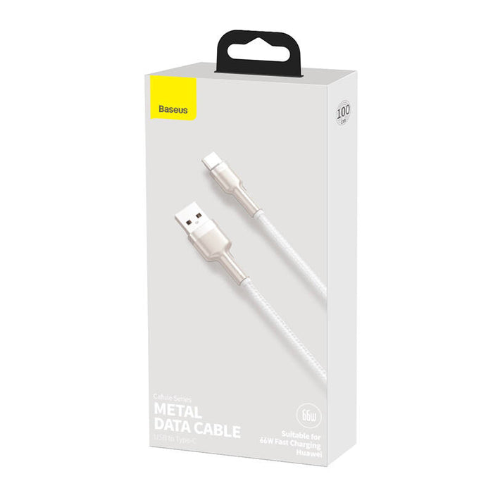 USB cable for USB-C Baseus Cafule, 66W, 1m (white)