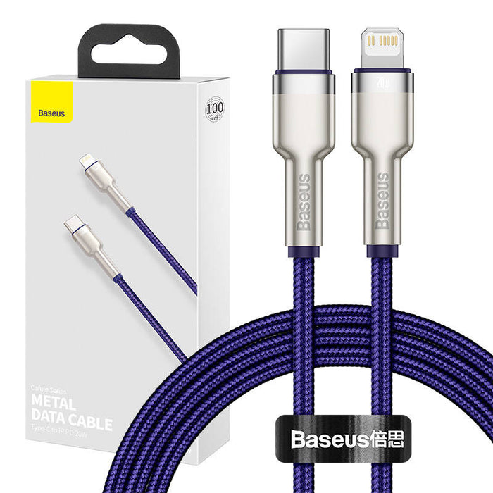 USB-C cable for Lightning Baseus Cafule, PD, 20W, 1m (purple)