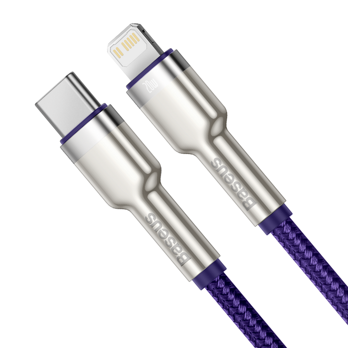 USB-C cable for Lightning Baseus Cafule, PD, 20W, 1m (purple)