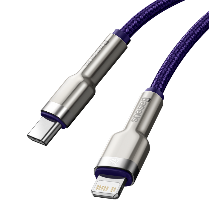 USB-C cable for Lightning Baseus Cafule, PD, 20W, 1m (purple)