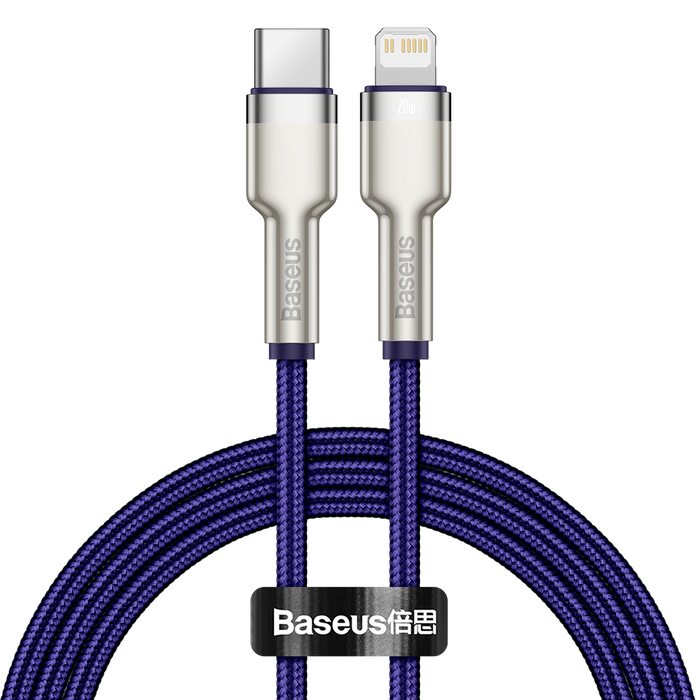 USB-C cable for Lightning Baseus Cafule, PD, 20W, 1m (purple)