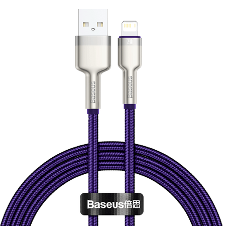 USB cable for Lightning Baseus Cafule, 2.4A, 1m (purple)