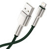 USB cable for Lightning Baseus Cafule, 2.4A, 1m (green)