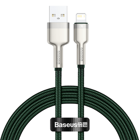 USB cable for Lightning Baseus Cafule, 2.4A, 1m (green)