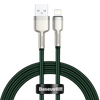 USB cable for Lightning Baseus Cafule, 2.4A, 1m (green)
