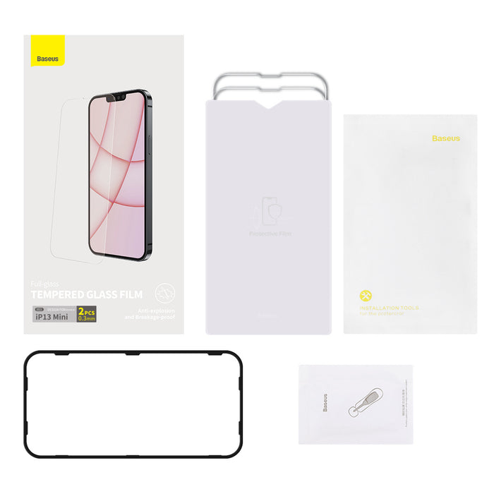 Baseus Tempered Glass 0.3mm for iPhone 13 Mini (2pcs)