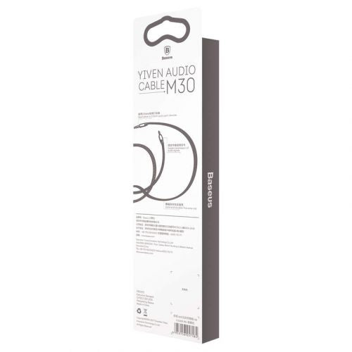 Baseus Yiven Audio Cable mini jack 3,5mm AUX, 1m (Black+Silver)