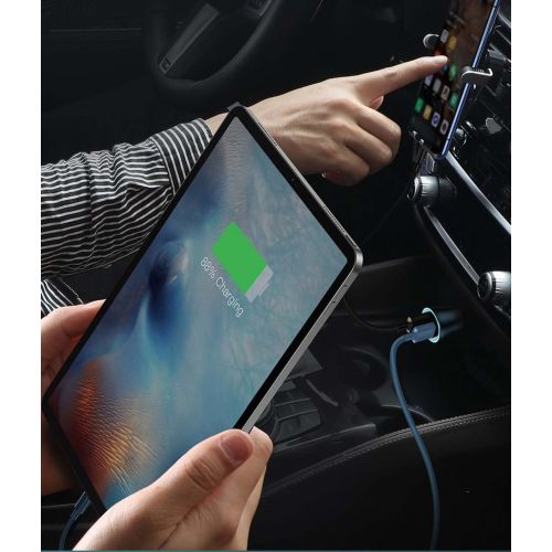 Baseus Golden Contactor Pro car charger, USB + USB-C, QC4.0+, PD, SCP, 40W (blue)