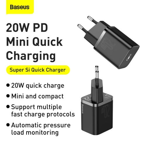 Baseus Super Si Quick Charger 1C 20W (black)