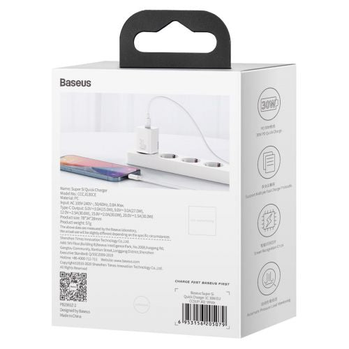 Quick Charger Baseus Super Si 1C 30W (white)