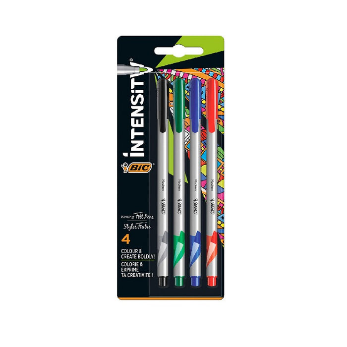 COLOR PENS INTENSITY MEDIUM MIX 4 BIC
